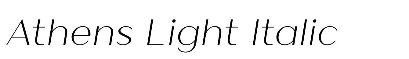 Athens Light Italic
